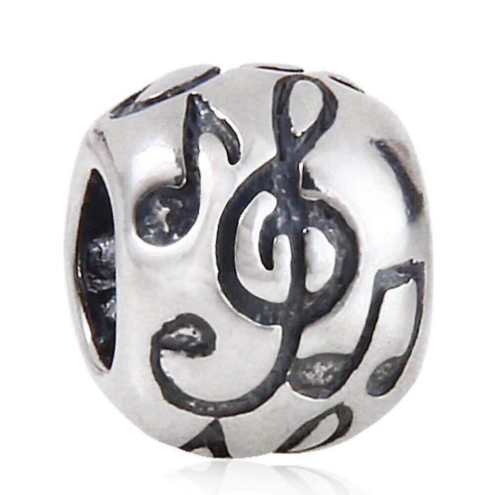 8512 Music Note Charm 925 Sterling Silver Art Melody Charm for DIY Charms